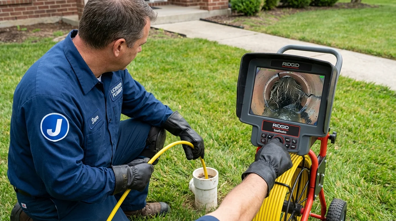 Sewer camera inspection being performed by Johns Plumbing LLC in Mount Dora